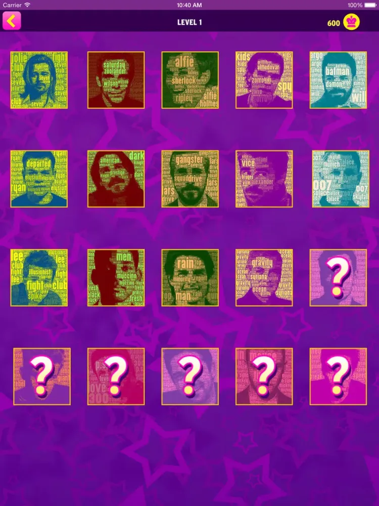 Captures d'écran de Guess that famous actor iPad 
