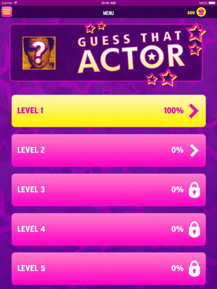 Captures d'écran de Guess that famous actor iPad 