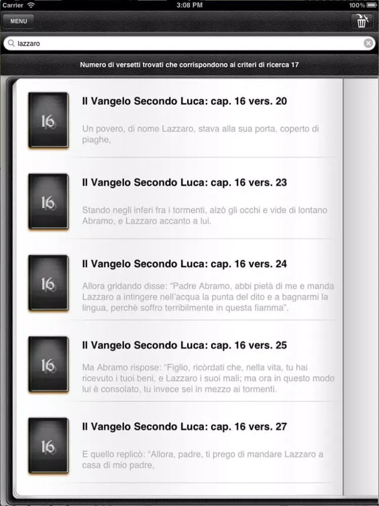Screenshot di Sacra Bibbia LITE iPad 