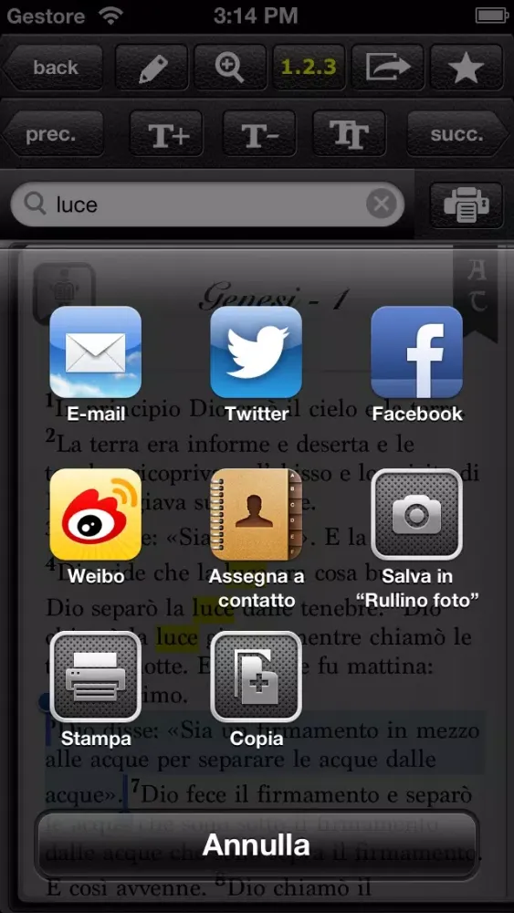 Screenshot di Sacra Bibbia LITE