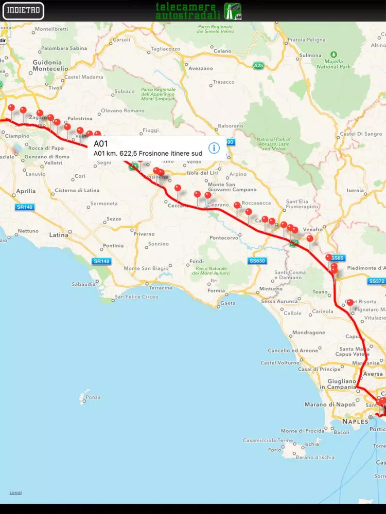 Video Telecamere strade ed autostrade - LITE iPad 應用截圖