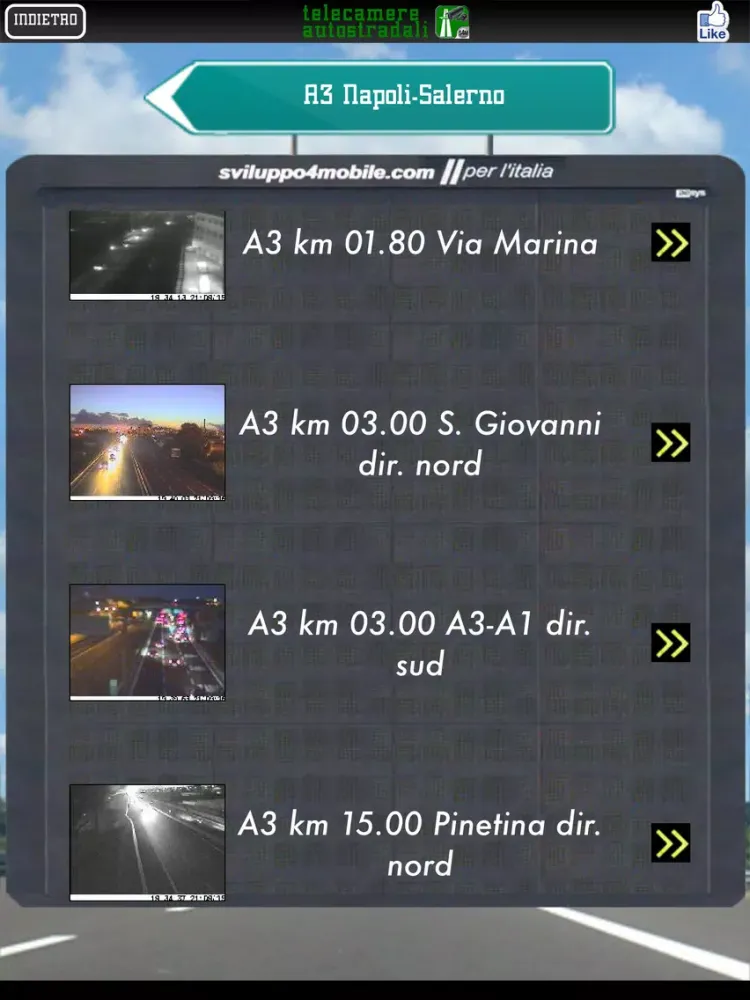 Video Telecamere strade ed autostrade - LITE iPad 應用截圖