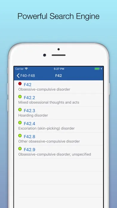 Captures d'écran de ICD 10 Medical Codes