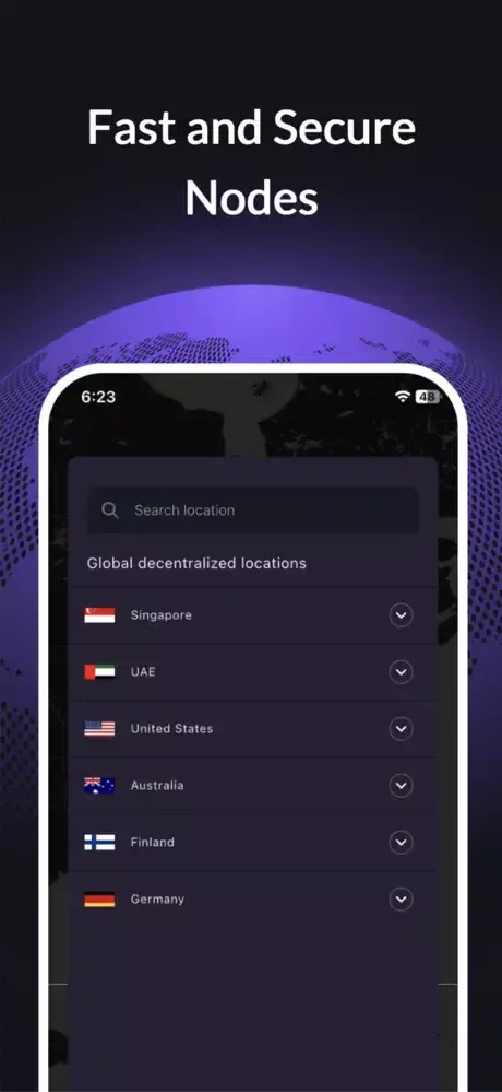 Скриншоты Shadow Node dVPN Lite