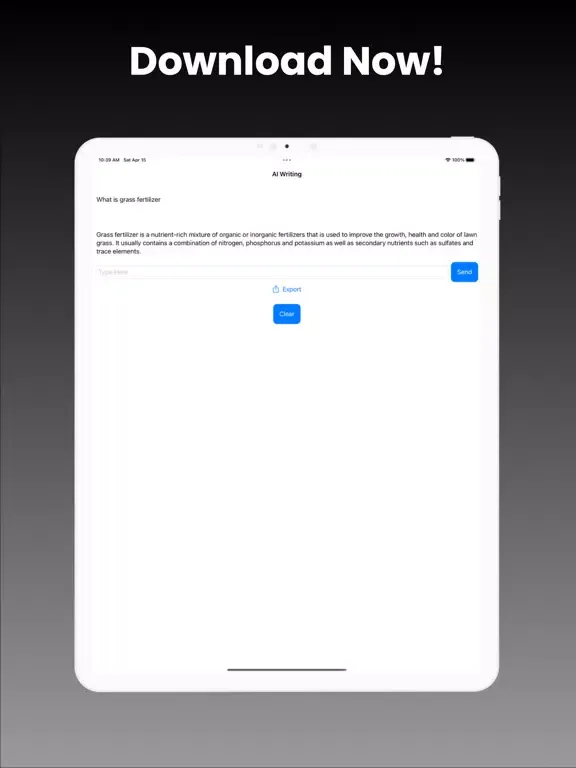 Tangkapan skrin AI Writing* iPad 