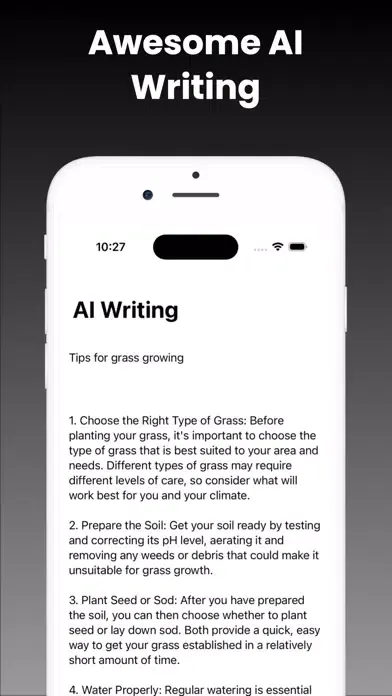 Tangkapan skrin AI Writing*