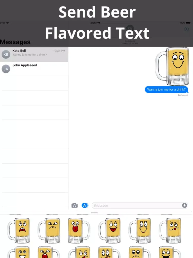 ภาพหน้าจอของ Beer Emoji Party: Fun Stickers iPad 