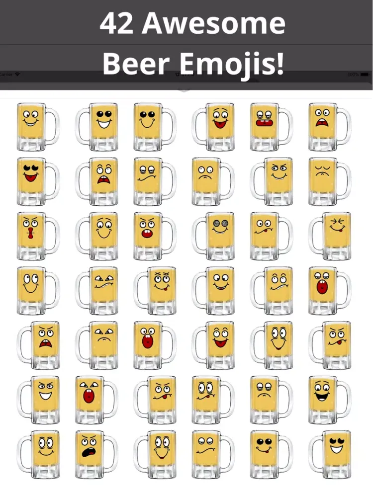 ภาพหน้าจอของ Beer Emoji Party: Fun Stickers iPad 