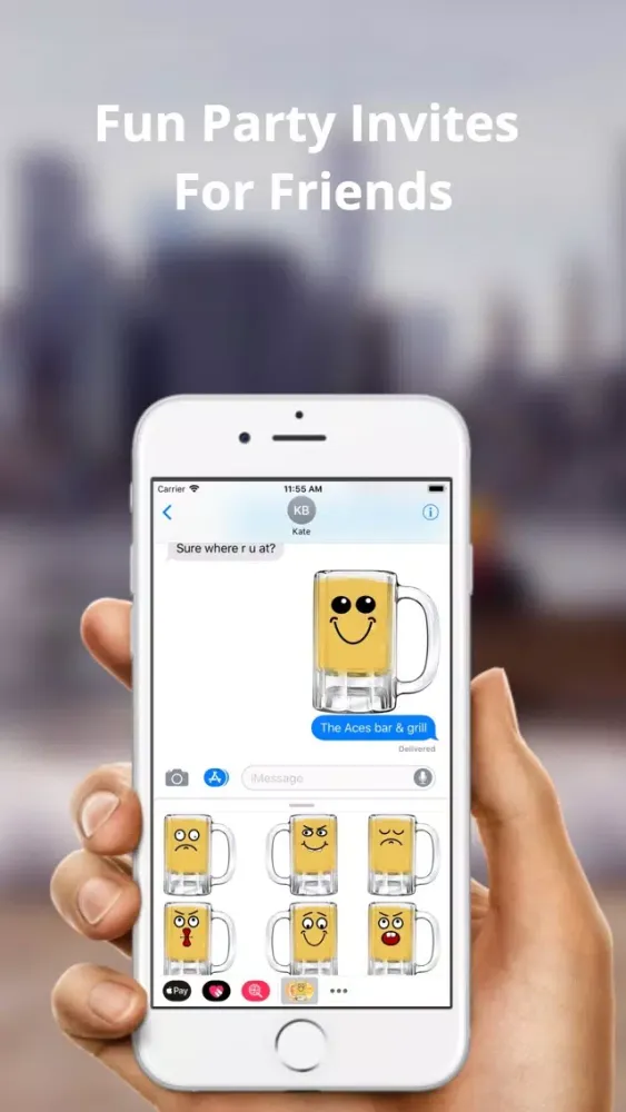 ภาพหน้าจอของ Beer Emoji Party: Fun Stickers