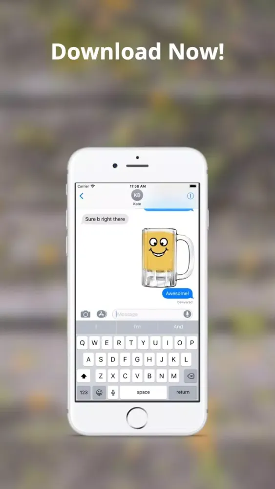 ภาพหน้าจอของ Beer Emoji Party: Fun Stickers