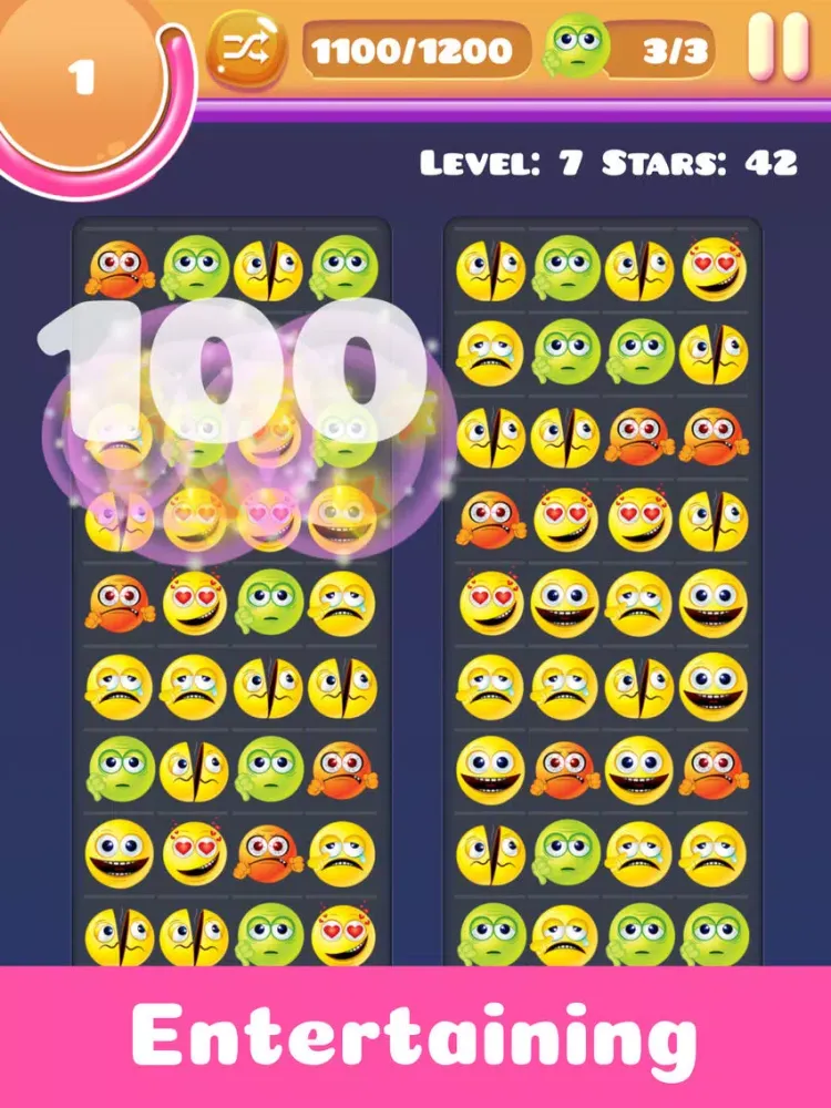 Match 4 Emojis - Line Up Four In a Row Not Three iPad 应用截图