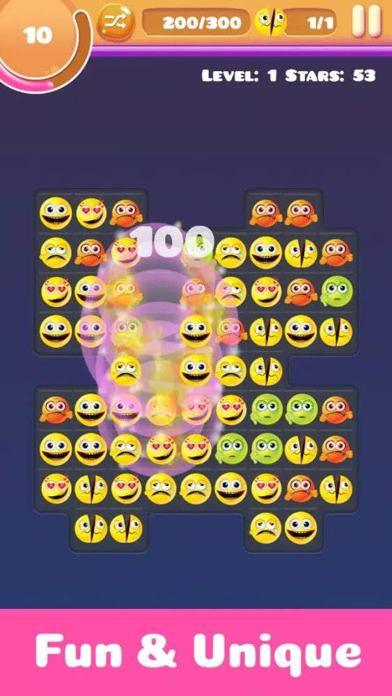 Match 4 Emojis - Line Up Four In a Row Not Three应用截图