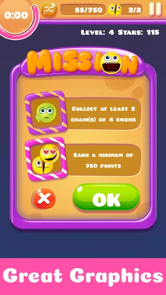 Match 4 Emojis - Line Up Four In a Row Not Three应用截图