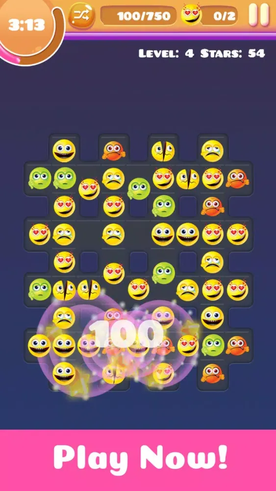 Match 4 Emojis - Line Up Four In a Row Not Three应用截图