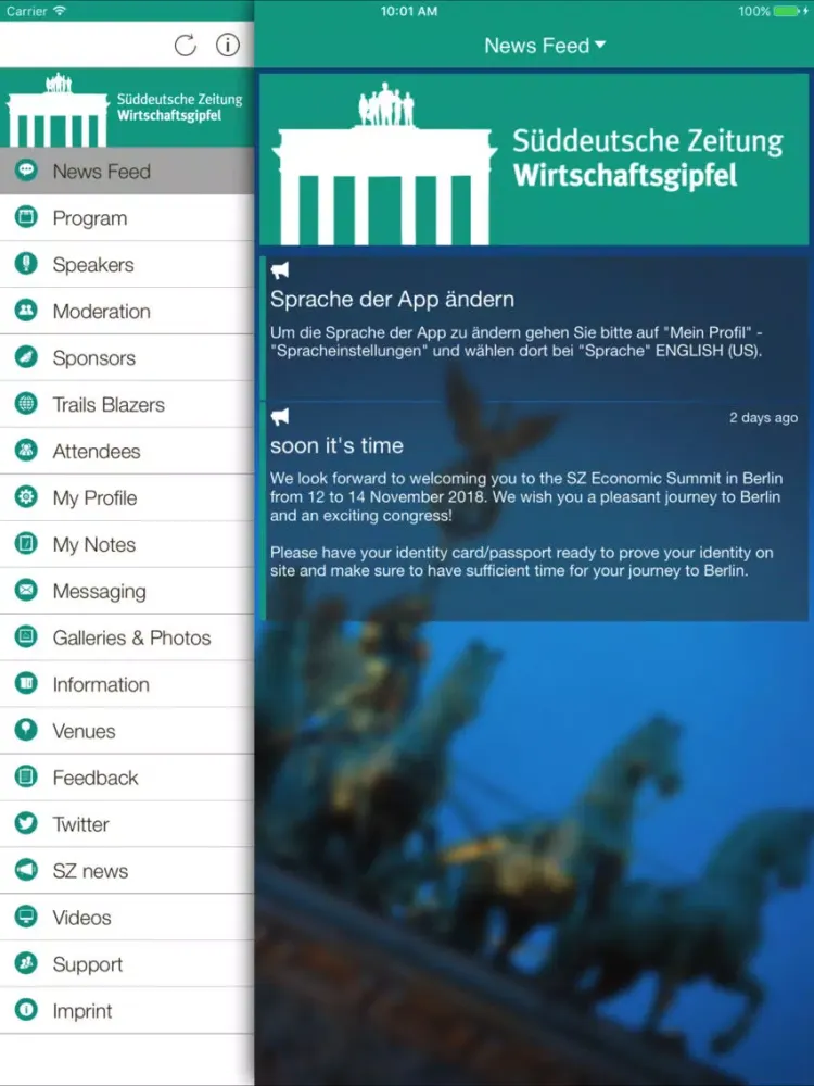 SZ-Wirtschaftsgipfel 2018 iPad 应用截图