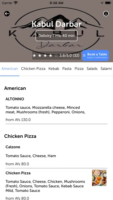 Captures d'écran de Afghan Online Food
