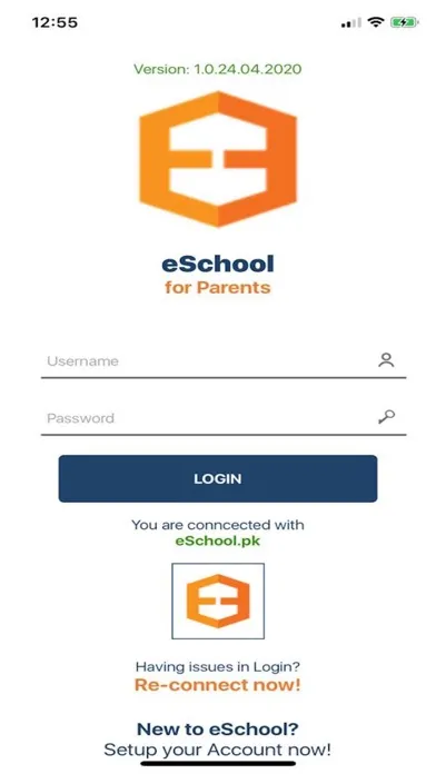 Capturas de tela do eSchool for Parents