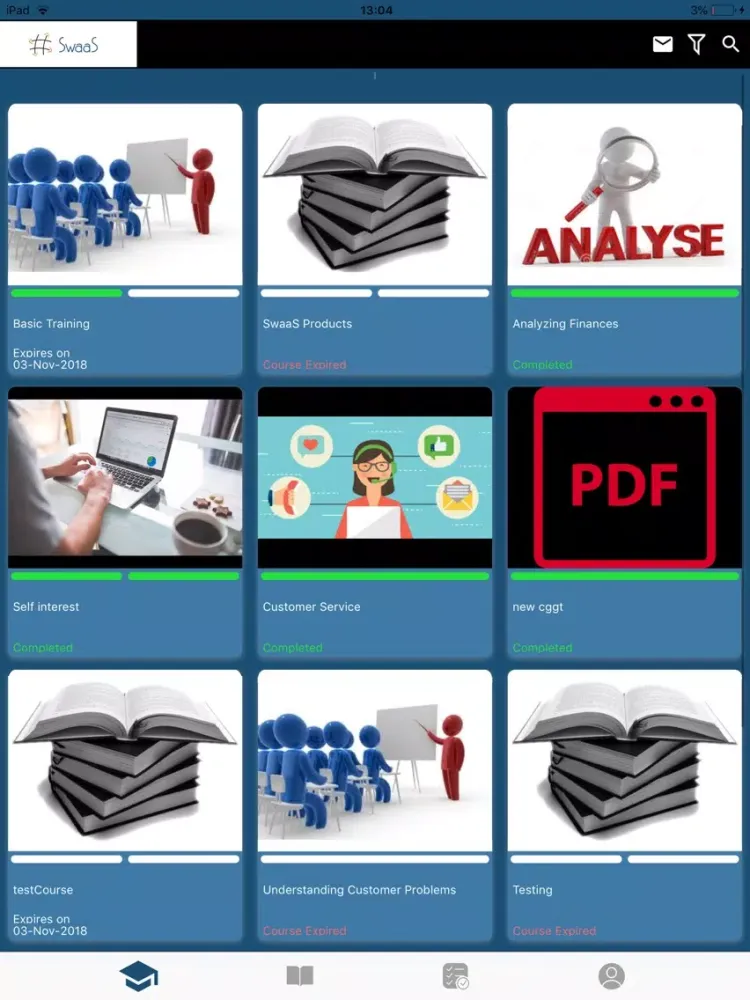 Capturas de pantalla de SwaaS LMS iPad 