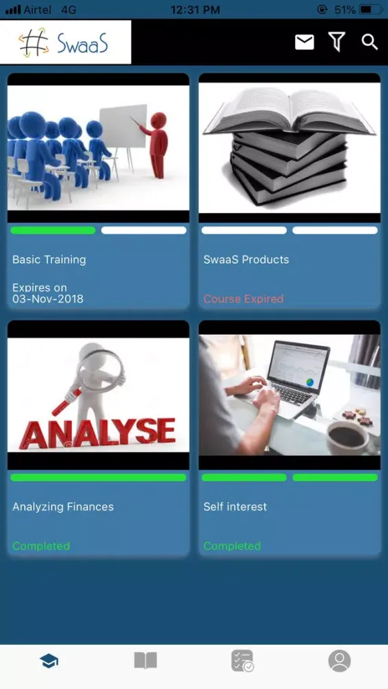 Capturas de pantalla de SwaaS LMS
