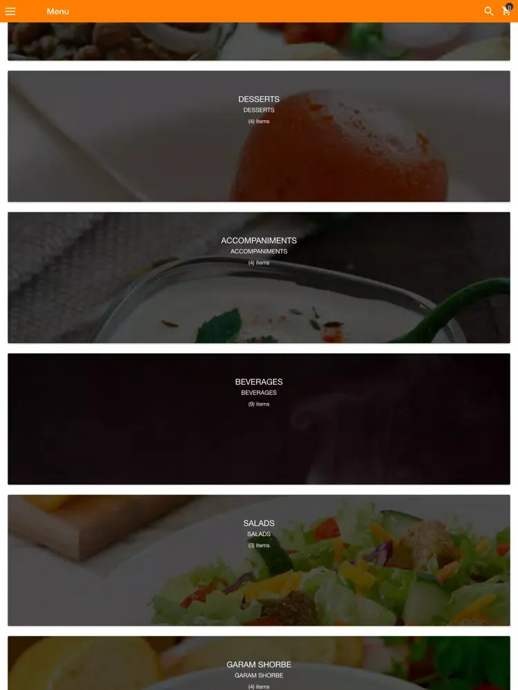 Swad Indian Restaurant iPad  스크린샷