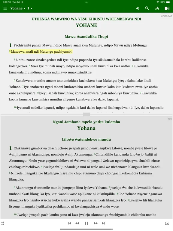 Chichewa Yao English Swahili iPad  Screenshots