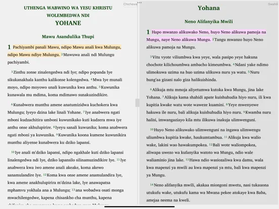 Chichewa Yao English Swahili iPad  Screenshots