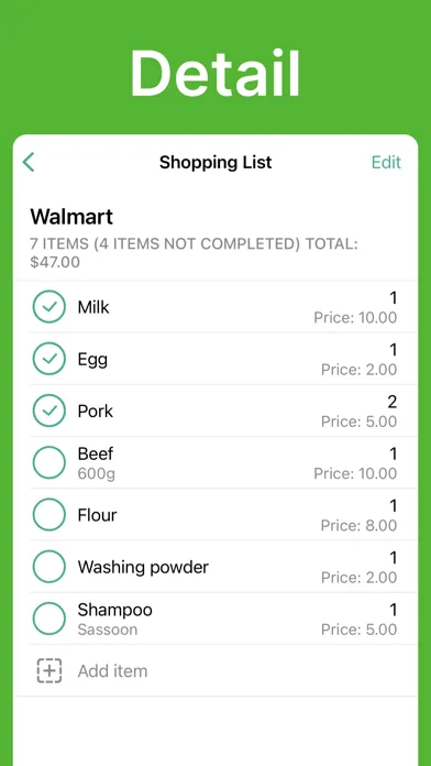 Shopping List Grocery list app Ekran Görüntüleri
