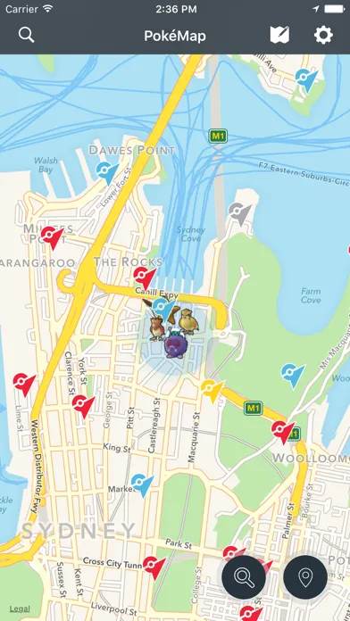 Capturas de tela do PokeMap - Maps to locate rare Pokemons !