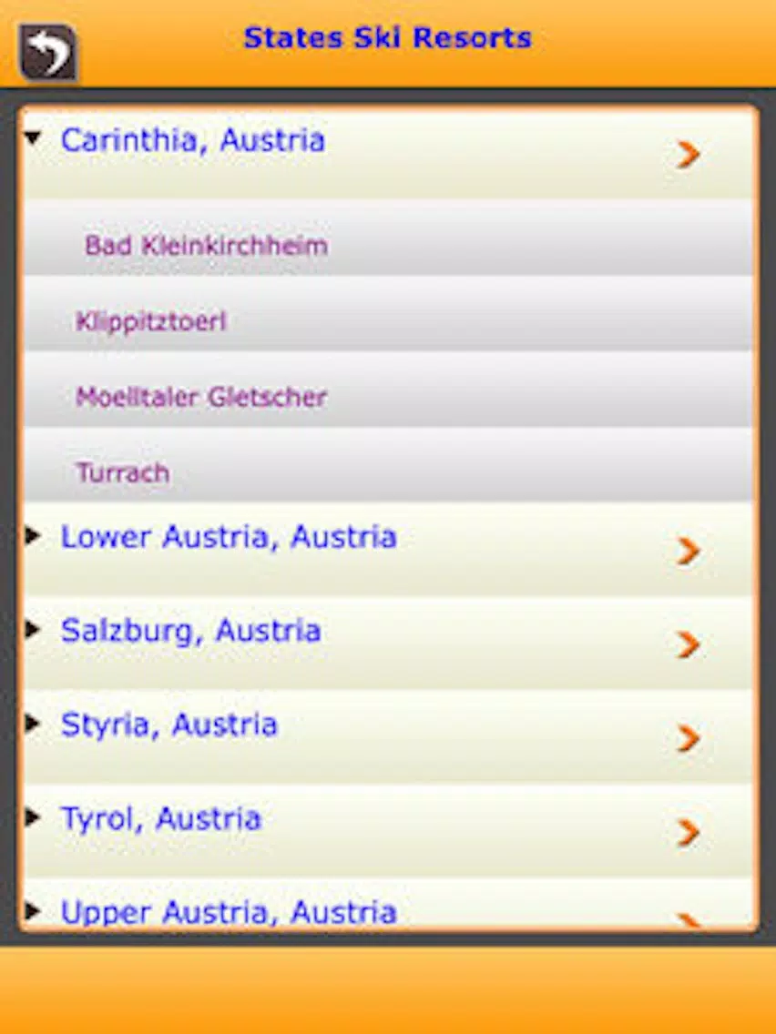 Austria Ski Resorts iPad 应用截图