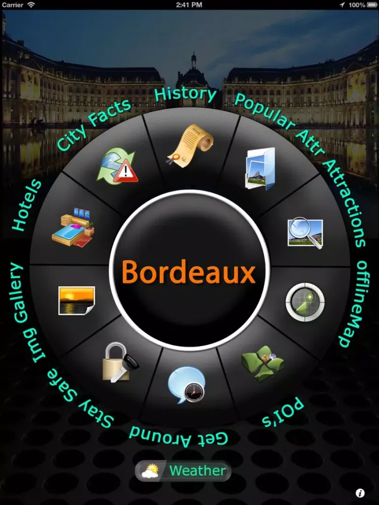 Bordeaux Offline Map Guide iPad  Screenshots