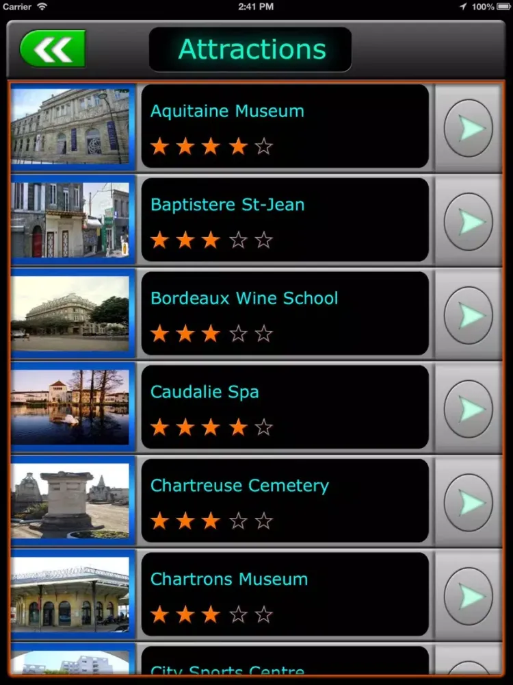 Bordeaux Offline Map Guide iPad  Screenshots