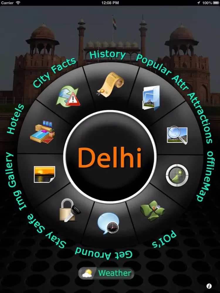 Delhi Offline Map Travel Guide iPad 應用截圖