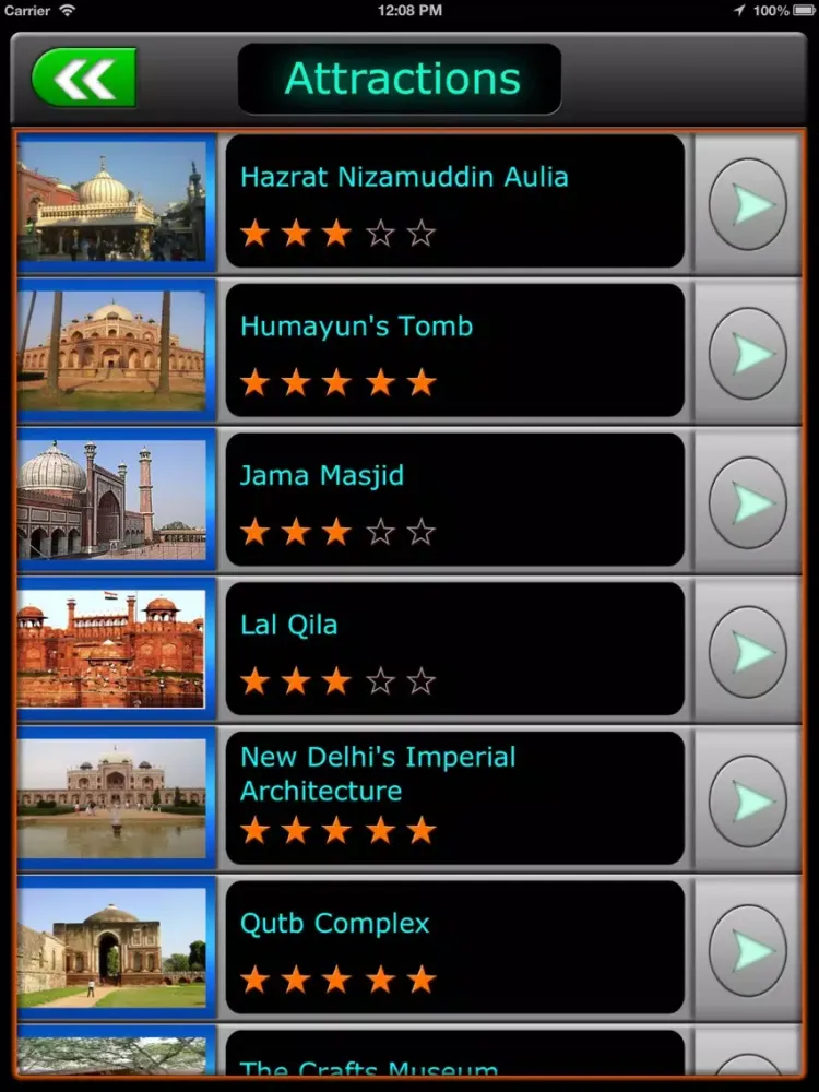 Delhi Offline Map Travel Guide iPad 應用截圖