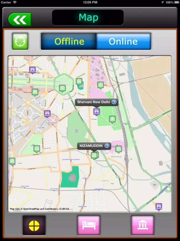 Delhi Offline Map Travel Guide iPad 應用截圖
