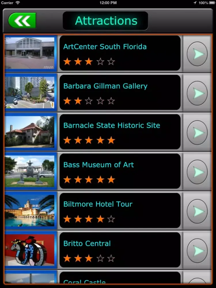 Miami Offline Map Travel Guide iPad  Screenshots