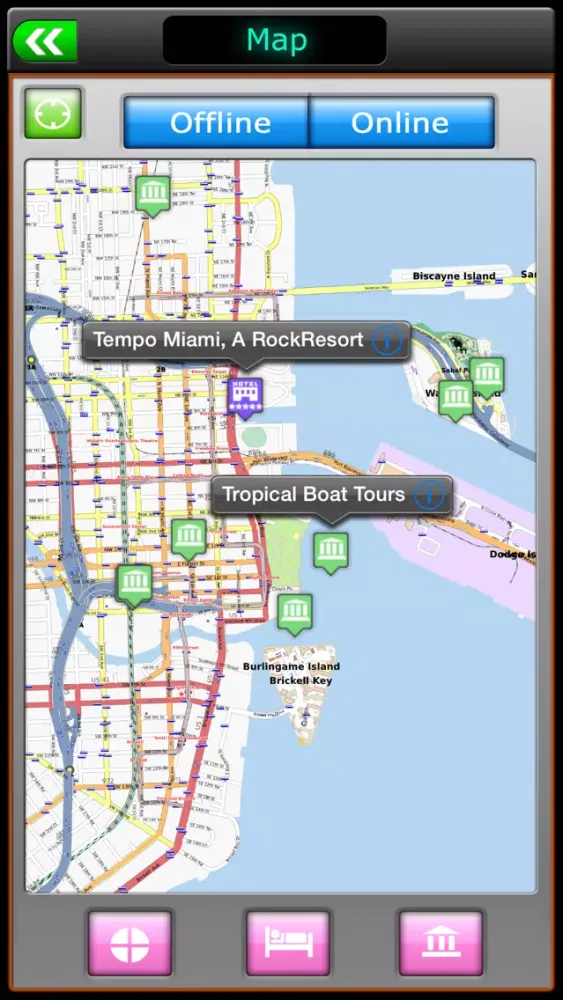 Miami Offline Map Travel Guide Screenshots