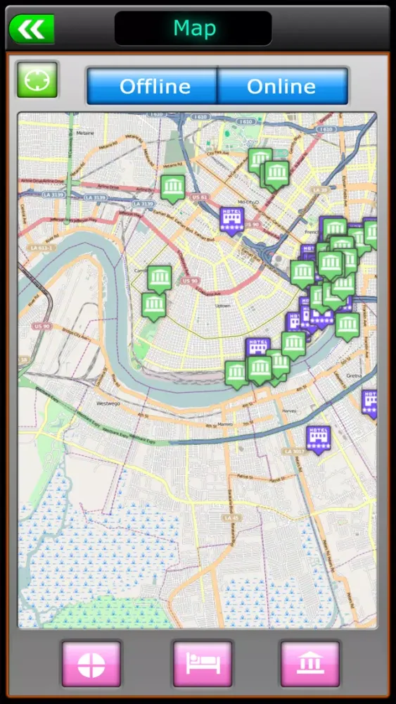 Tangkapan layar New Orleans Offline Map Guide