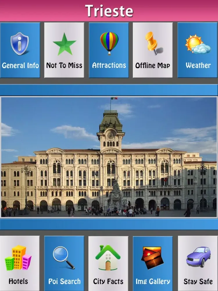 Trieste Offline Map Guide iPad 应用截图