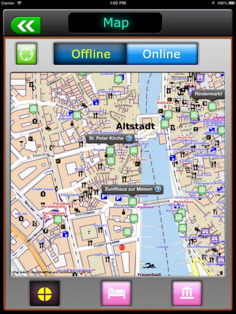 Zurich Offline Map Travel iPad  سکرین شاٹس