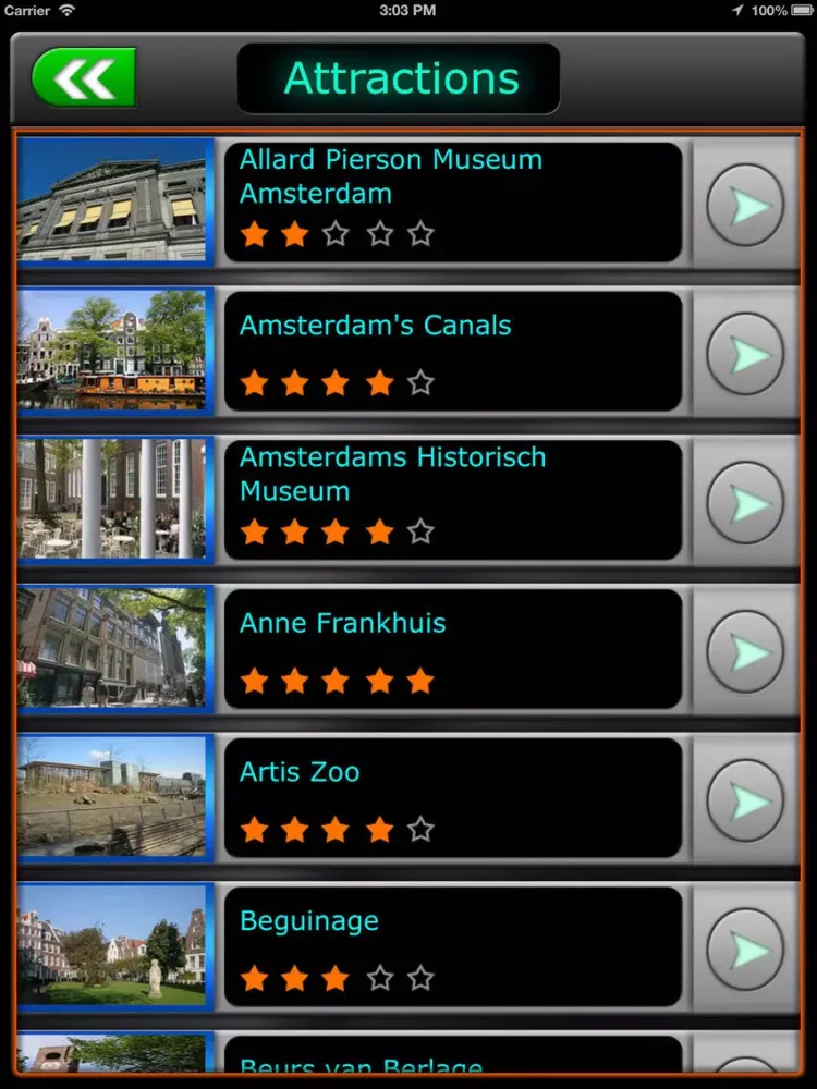 Tangkapan layar Amsterdam Offline Travel Guide iPad 