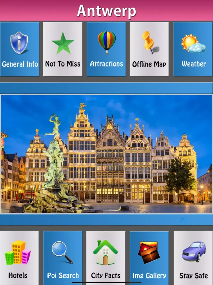 Antwerp Offline Map Travel iPad  Ekran Görüntüleri