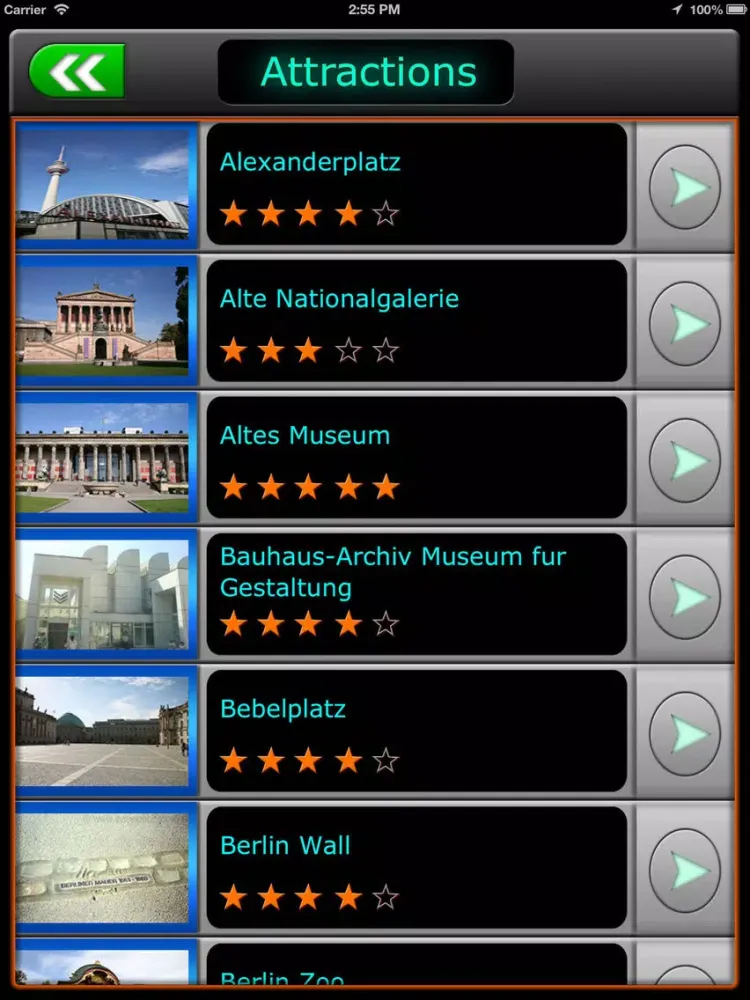 Berlin Offline Travel Guide iPad  Screenshots