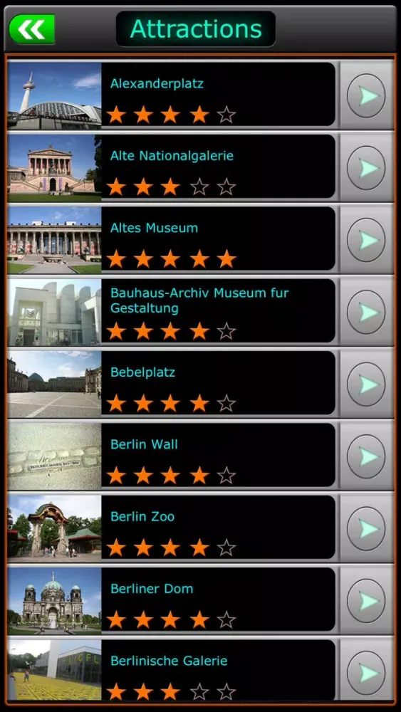 Berlin Offline Travel Guide Screenshots