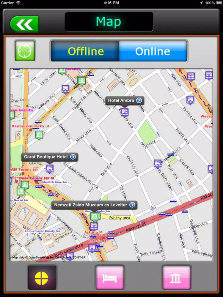Budapest Offline Map Travel iPad 應用截圖