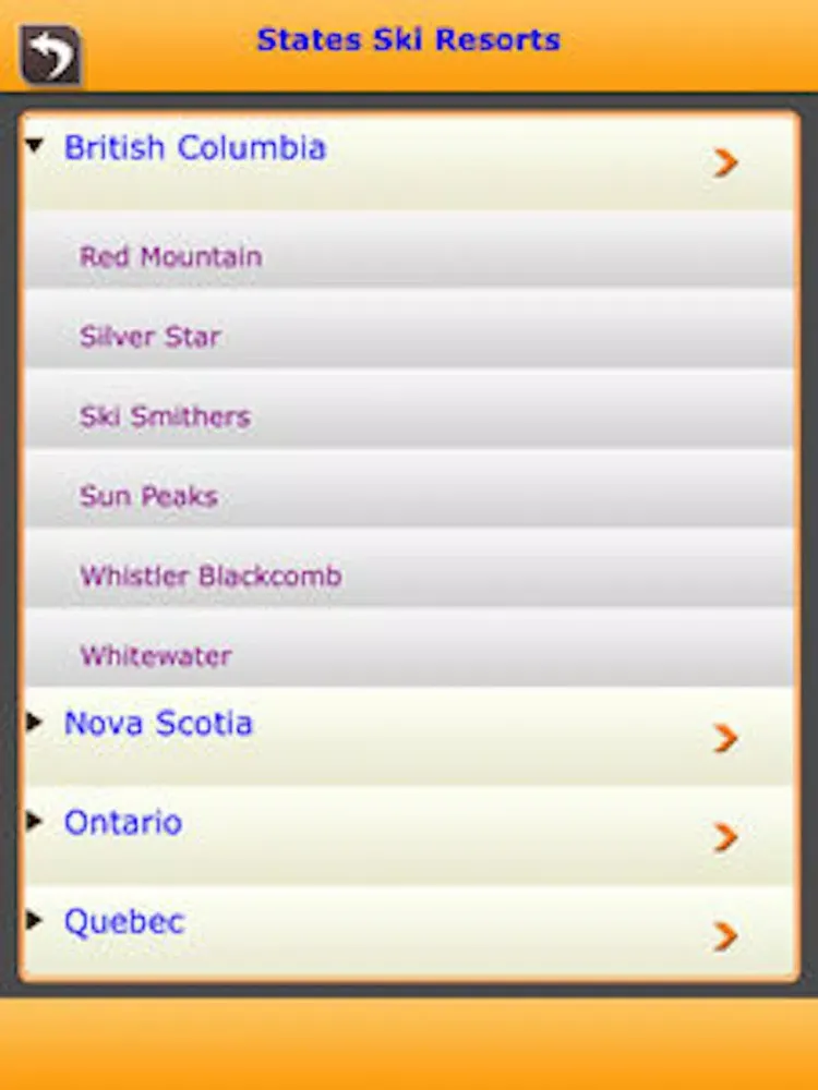 Canada Ski Resorts iPad 應用截圖