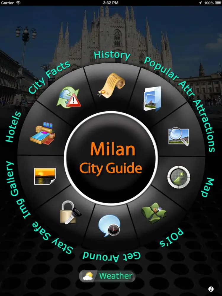 Milan Offline Map Travel Guide iPad 应用截图