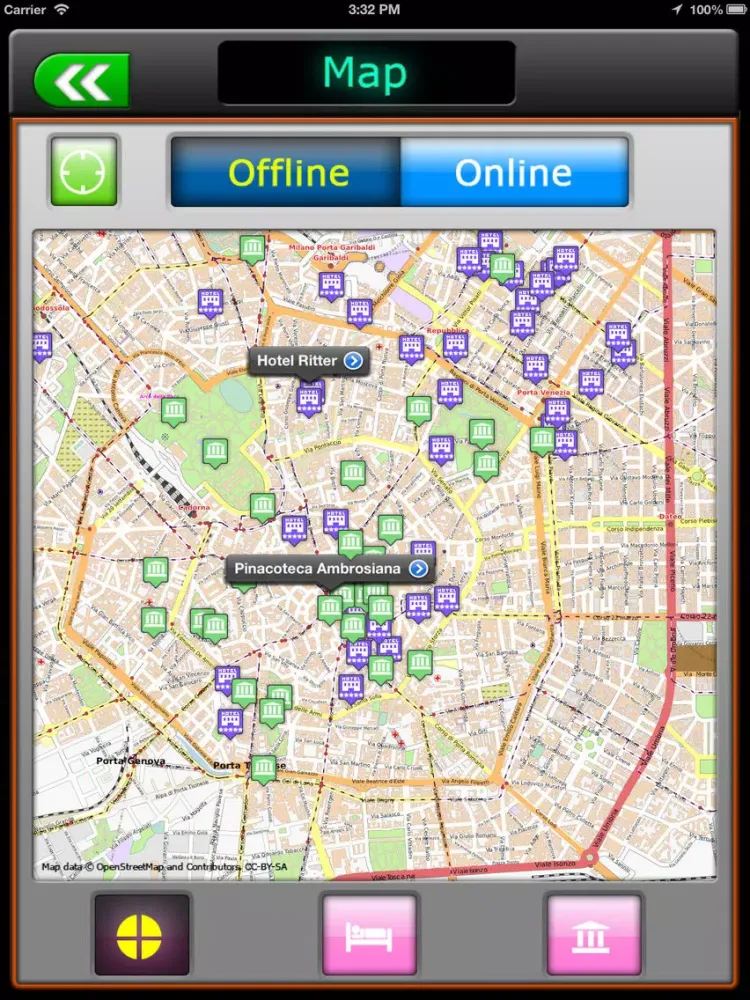 Milan Offline Map Travel Guide iPad 应用截图