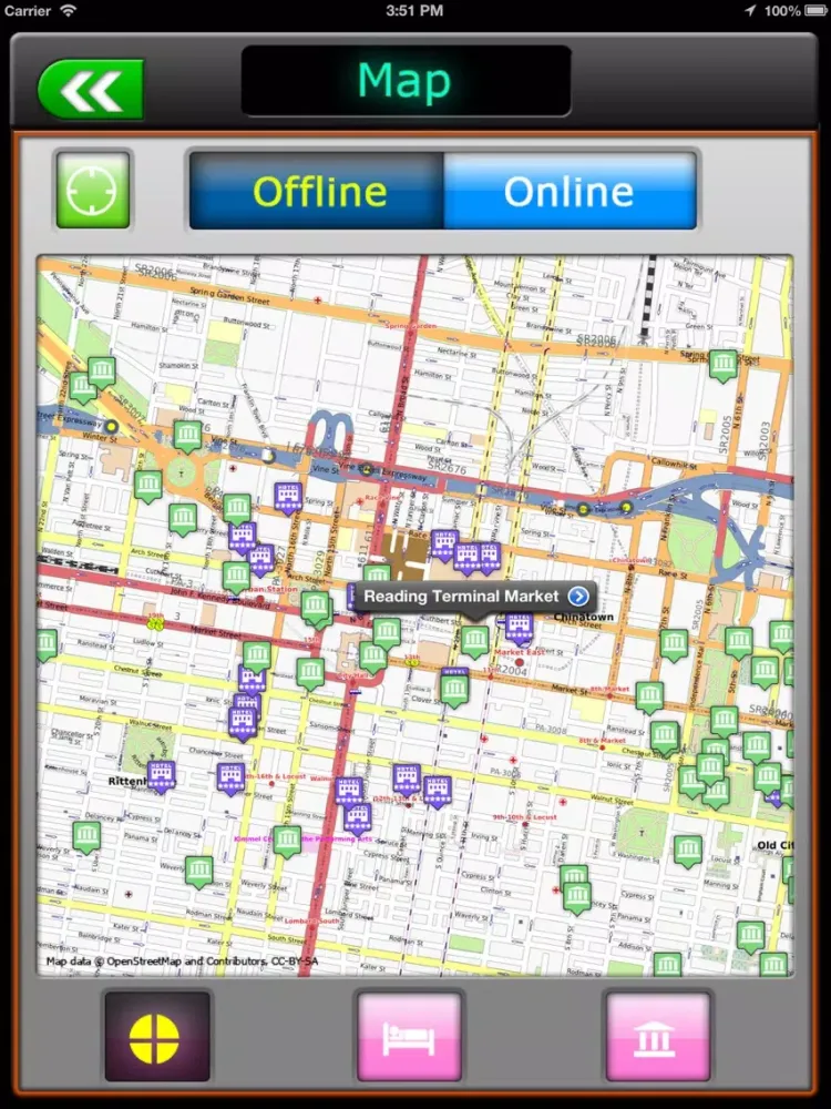 Tangkapan layar Philadelphia Offline Map Travel Guide iPad 