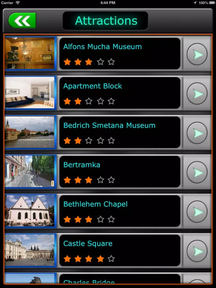 Prague Offline Map Travel Guide iPad  Screenshots