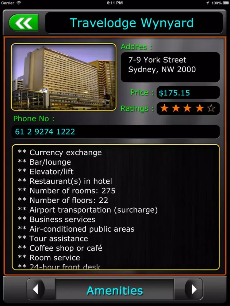 Sydney Offline Travel Guide iPad  Screenshots
